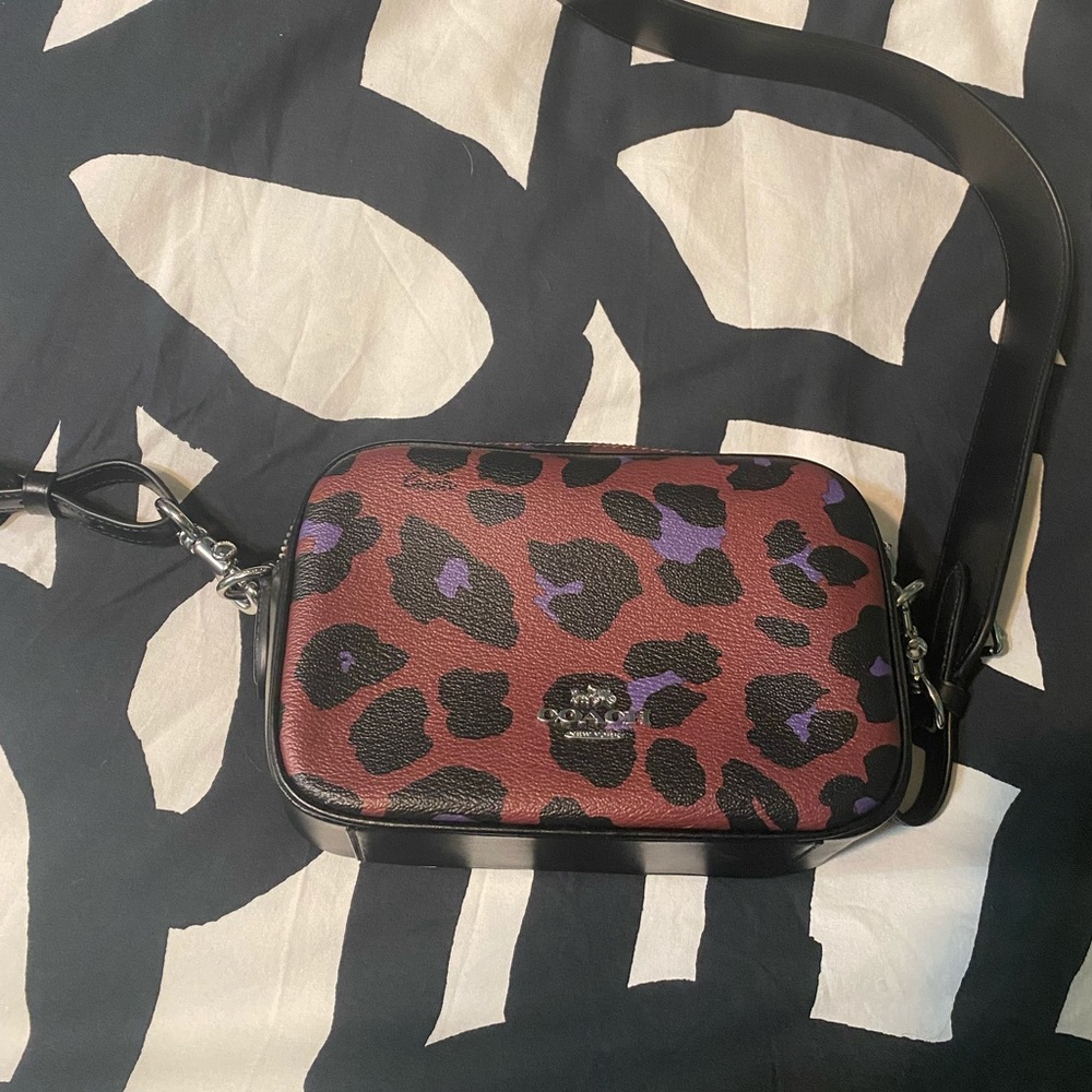 Coach camera bag. Leopard print never used
